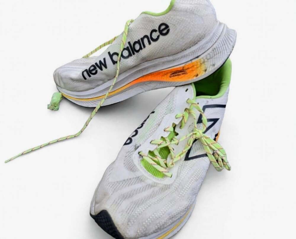 New Balance FuelCell SuperComp Elite v3 Size 11 White Neon Green